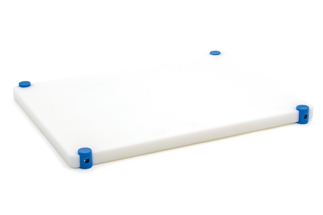 BISETTI - Tagliere polietilene con piedini antiscivolo brevettato cm 60x40  H2 (2,4 con piedini) Blu (PESCE) - VEMO