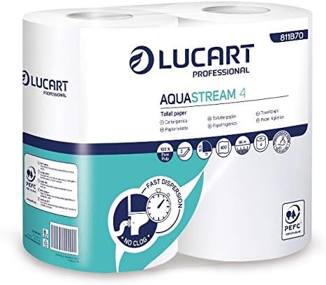 Carta Igienica Aquastream Lucart - Confezione Da 72 Rotoli | Carta Morbida E Resistente