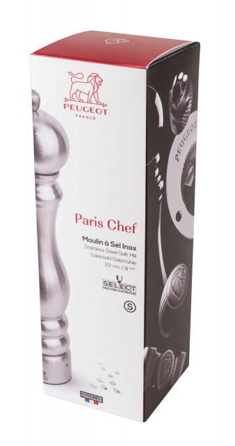 Macinasale Peugeot Paris U'Select - Acciaio Inossidabile, 18 Cm, Regolazione Macinatura