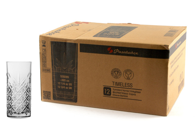 Bicchieri Long Drink PASABAHCE Timeless - Set Di 4 In Vetro, 365 Ml, Lavabili - Foto 11