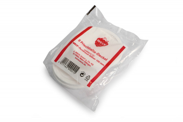 WECK Coperchi da 100 mm, 6 pezzi, per conserve e succhi di frutta, per